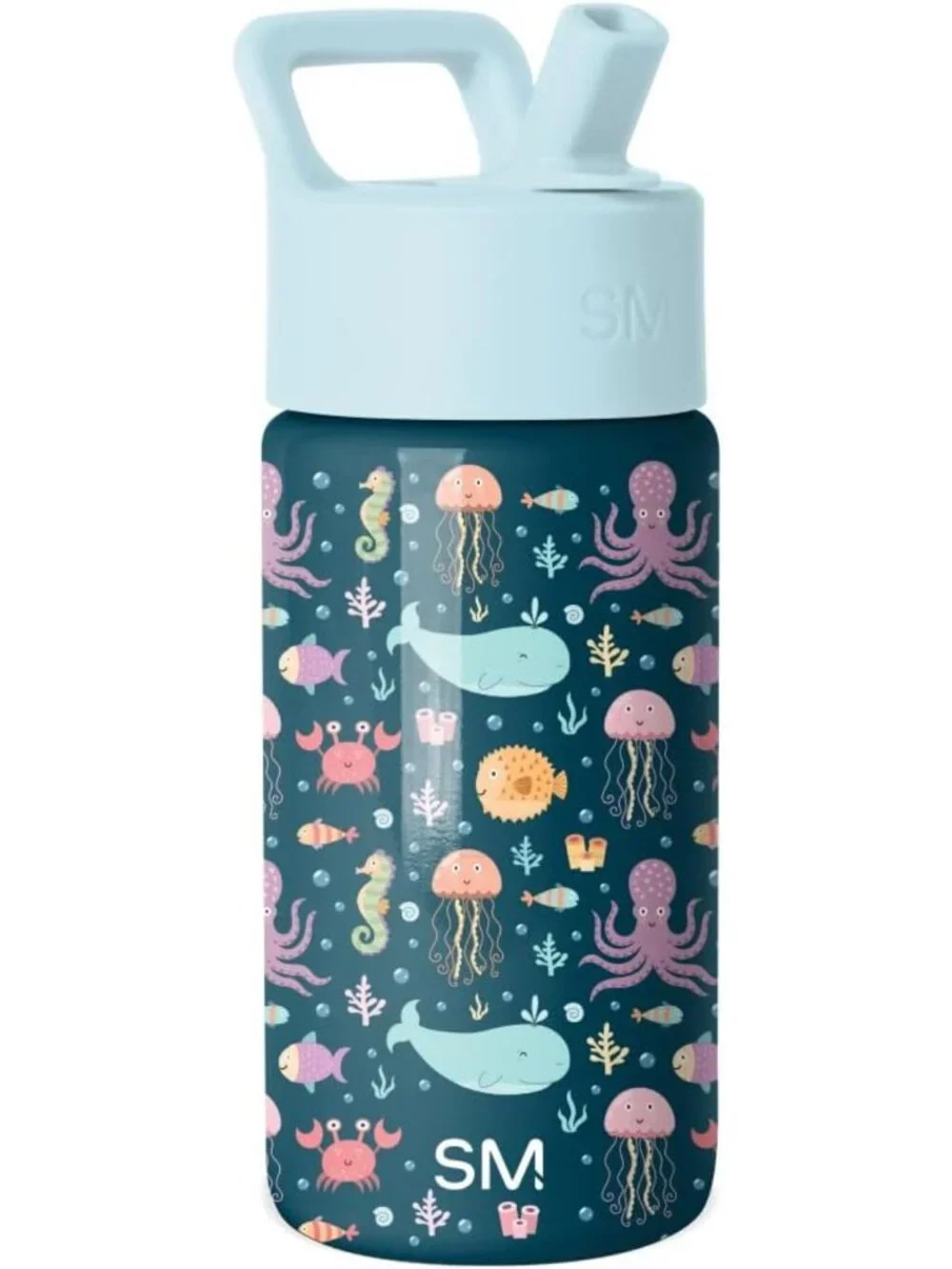 Under the Sea Kids Water Bottle & Toddler Cup - 14oz Leak-Proof Design